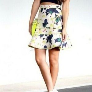 J. Crew Floral Flare Skirt
